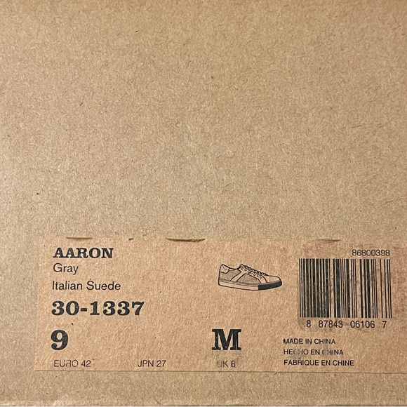 H.S. Trask Aaron Gray Italian Suede Causal Sneakers - Picture 16 of 16